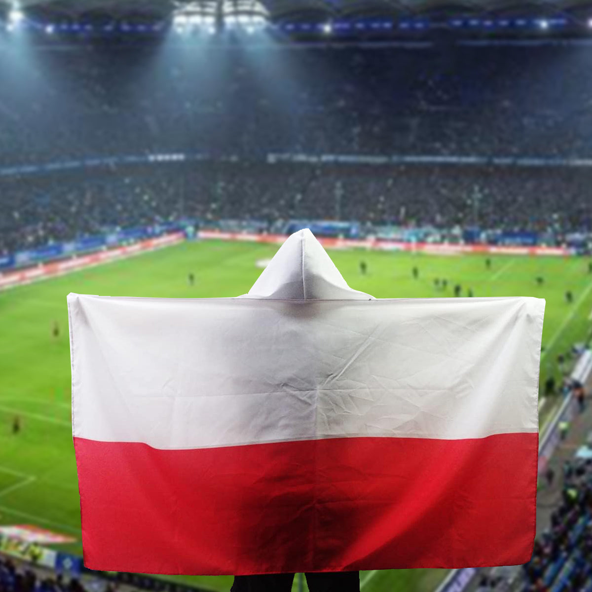 Polen Körperflagge 150 x 90 cm Fahne aus reißfestem Nylon Fankostüm Polska