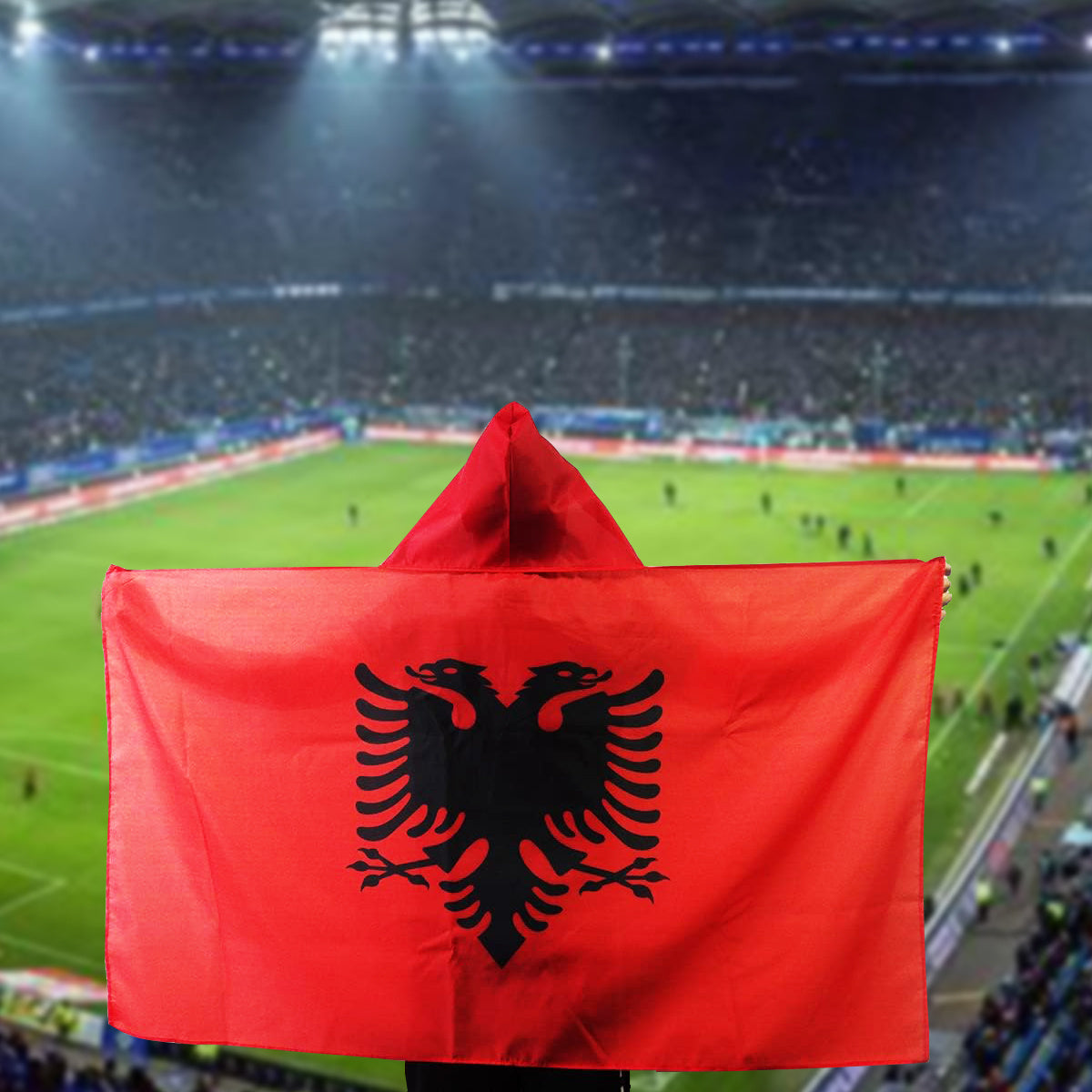 Körperflagge Albanien Doppeladler 150 x 90 cm Fahne aus reißfestem Nylon