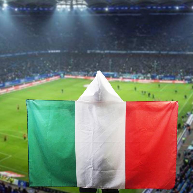 Italien Körperflagge aus wetterfestem Nylon Fankostüm  Bodyflagge Bodyflag Umhängeflagge für den Körper - EM 2024