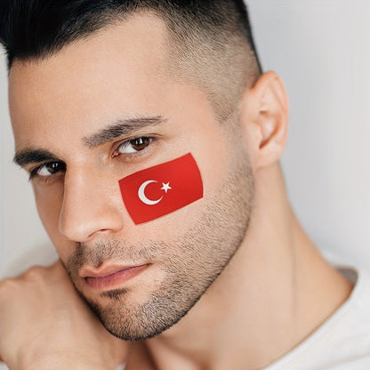 Türkei Flagge Klebetattoo für EM, Festivals, nationale Feierlichkeiten