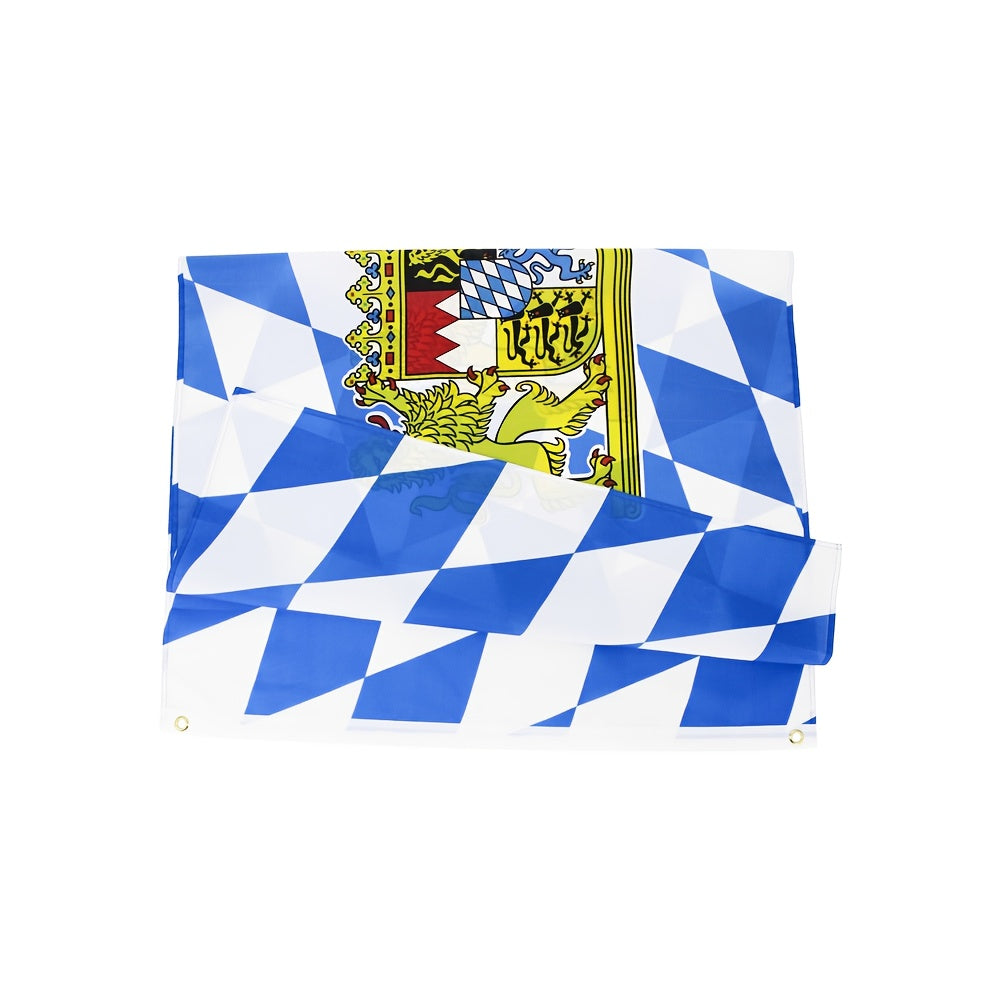 Bayern Fahne Flagge Stabil reißfestem Polyester Freistaat mit Wappen Löwe mit Ösen
