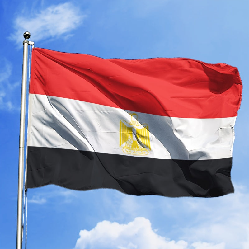 Ägyptische Flagge 150 x 90 cm Ägypten Fahne aus reißfestem Nylon