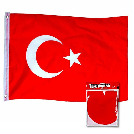 Türkei Fahne 150 x 90 cm aus reißfestem Polyester Bayrak Flagge Türkiye Türk Bayragi