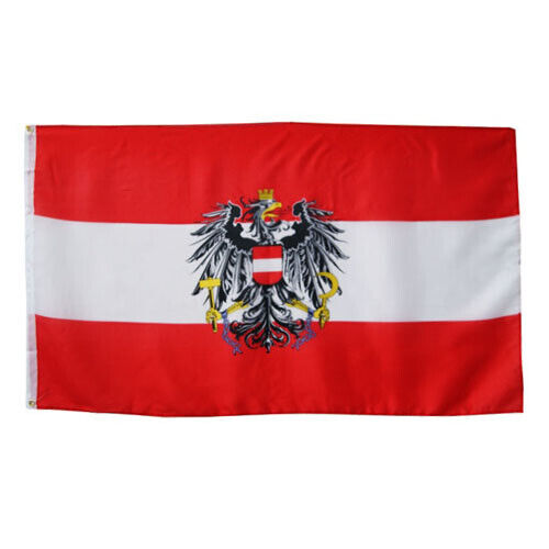 Österreich Fahne mit Wappen Groß 150 x 90 cm Österreichische Triband Flagge Austria